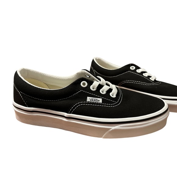 Vans Era Unisex Sneakers Black White Low Top Canvas Shoes Size 5 Women  NWT - Picture 7 of 14